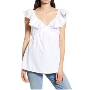 FRENCH‎ CONNECTION Azana Ruffle Empire Top SIZE 6